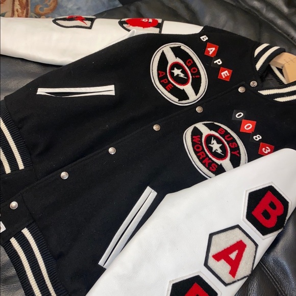 BAPE bathing ape varsity jacket - Picture 3 of 8